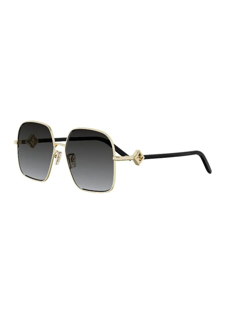 New FENDI Women's Sunglasses Metal Frame FF DIAMONDS FE40218U 30B 58 gold Square